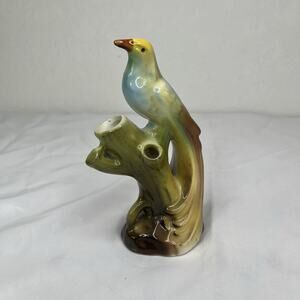 Vintage Czech Hand painted Porcelain Bird planter/vase, retro, collectible, mark